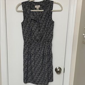 LOFT Monochrome Textured Mini Dress